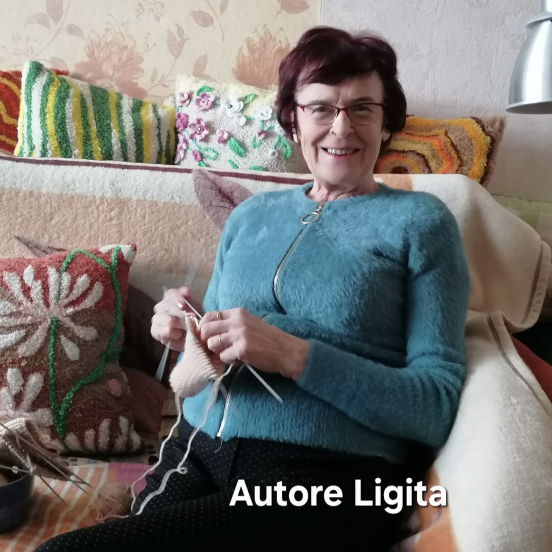 Rokām adīti dzelten balti puscimdi (LIGR 13) - www.tiptip.lv