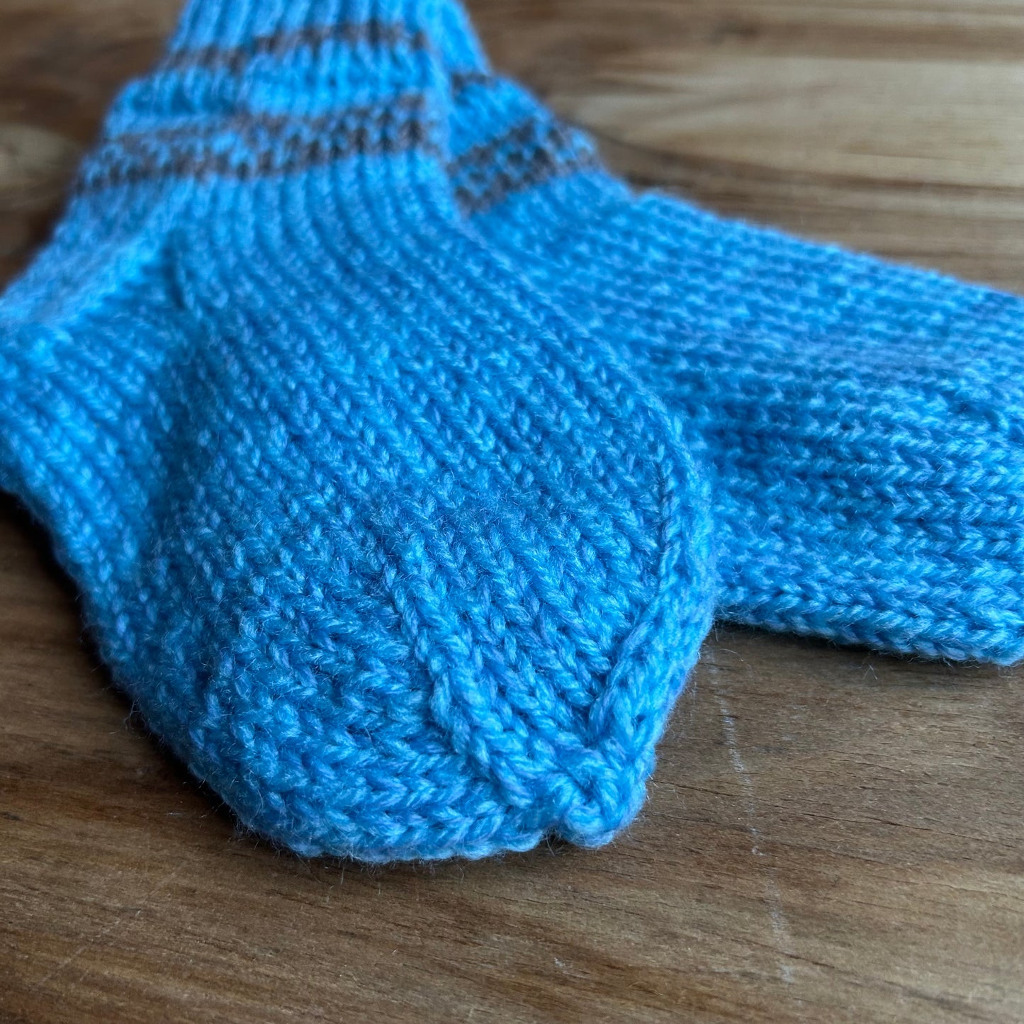 Zilas vilnas zeķes bērniem 21.-23.izm. (VEZI 52)