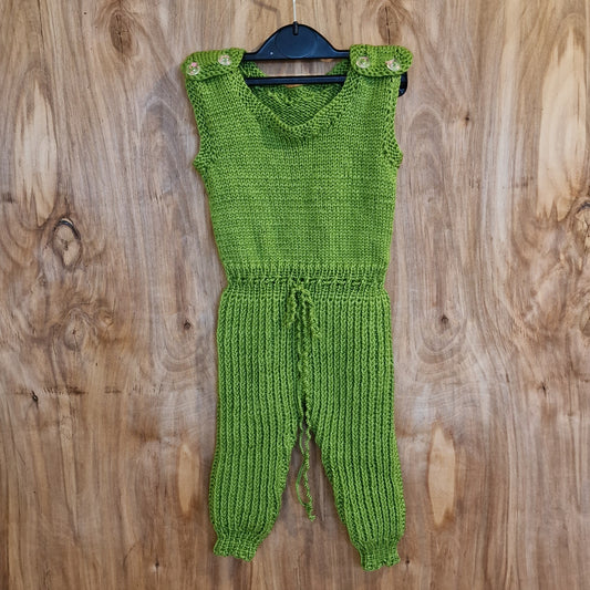 Adīts bērna (3-9 mēneši) rāpulītis zaļā krāsā (ANŠA 11)