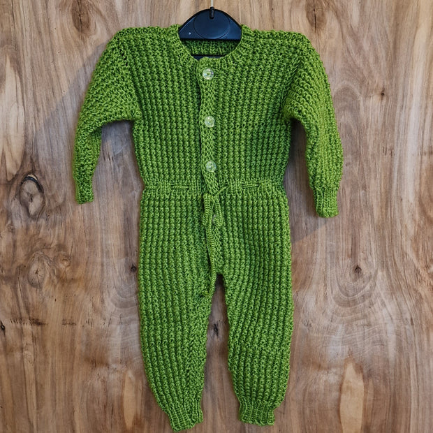 Adīts bērna (1-6 mēneši) kombinezons zaļā krāsā (ANŠA 12)