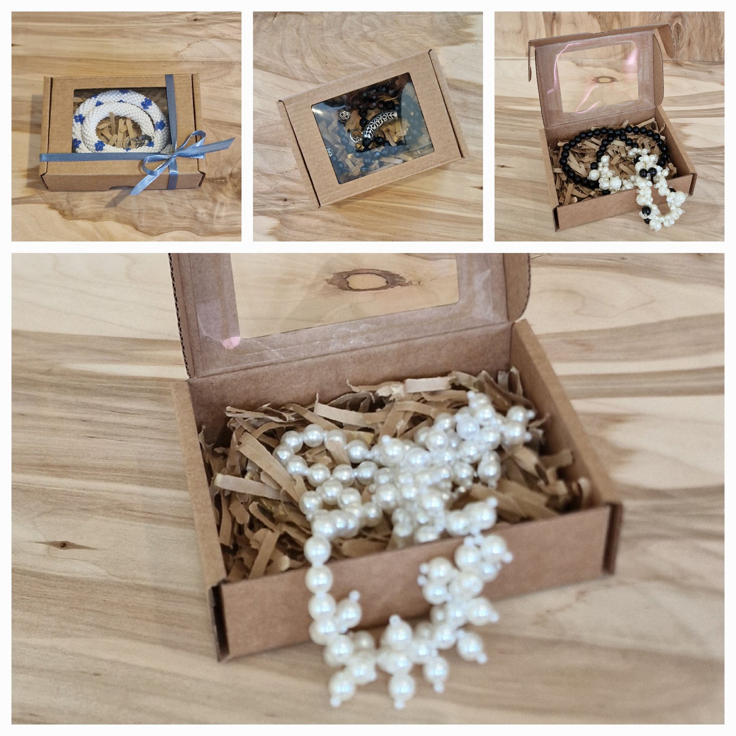 A set of small pearl jewelry in light blue shades (DAMI 27)