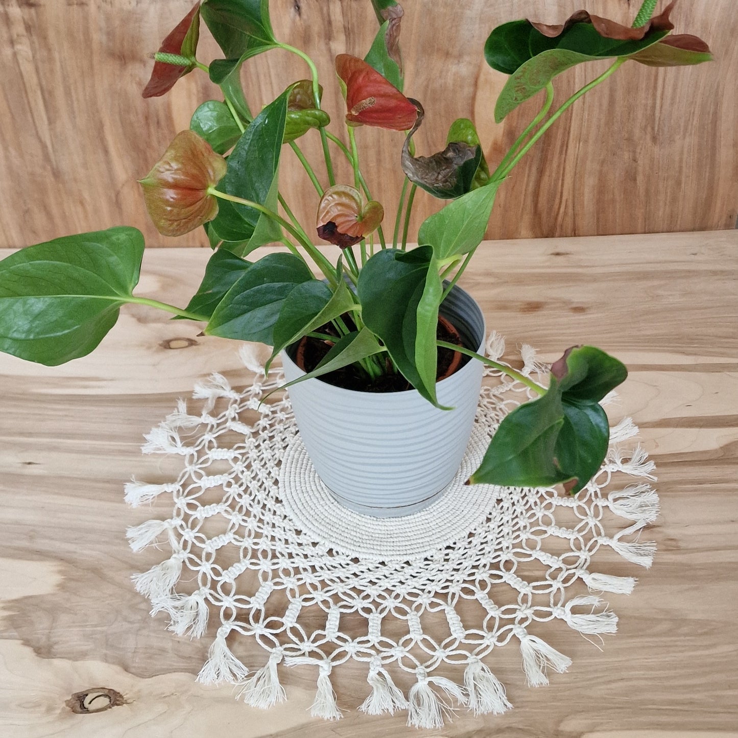 Table cover in macrame technique (ANBL 7)