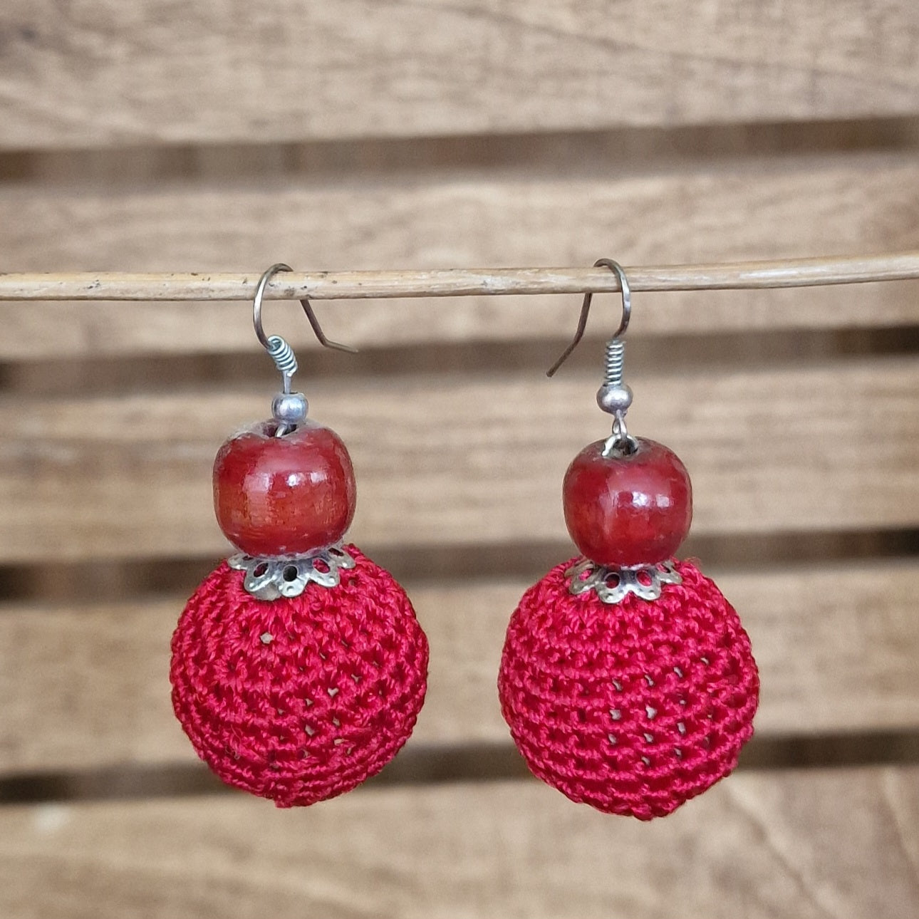 Red earrings - balls s.koka.p. (ALMA 110)