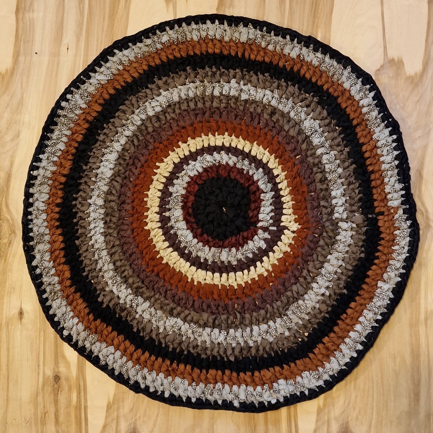 Rag rug/carpet - in brown colors (ALMA 125)
