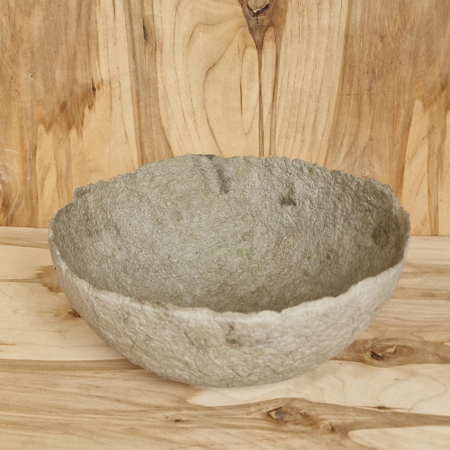 Gray / Large Paper Mache Bowl (CUT 2)