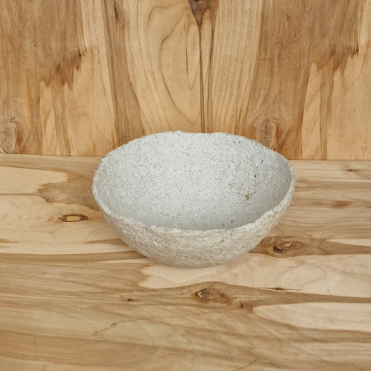 Light Gray / Medium Paper Mache Bowl (CUT 3)