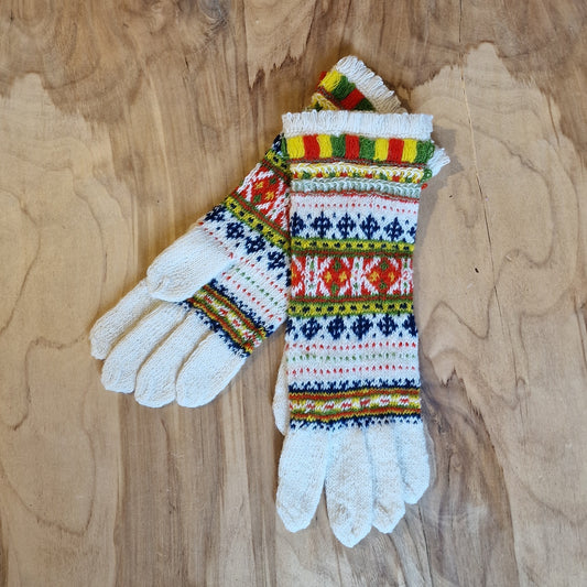 Hand-knitted Krustpils mittens (LEPU 35)