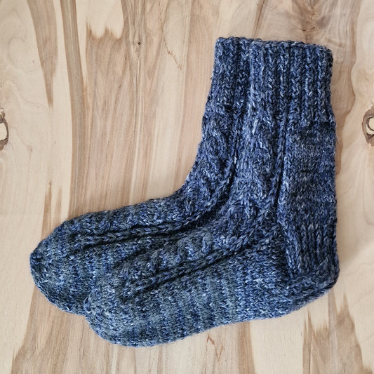 Gray bluish warm socks size 36-38. (LARE 21)
