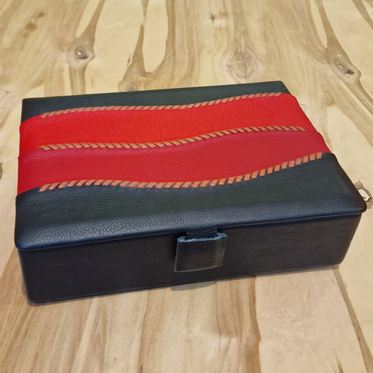 Black large decorative box L with reddish lid (RARA 116)