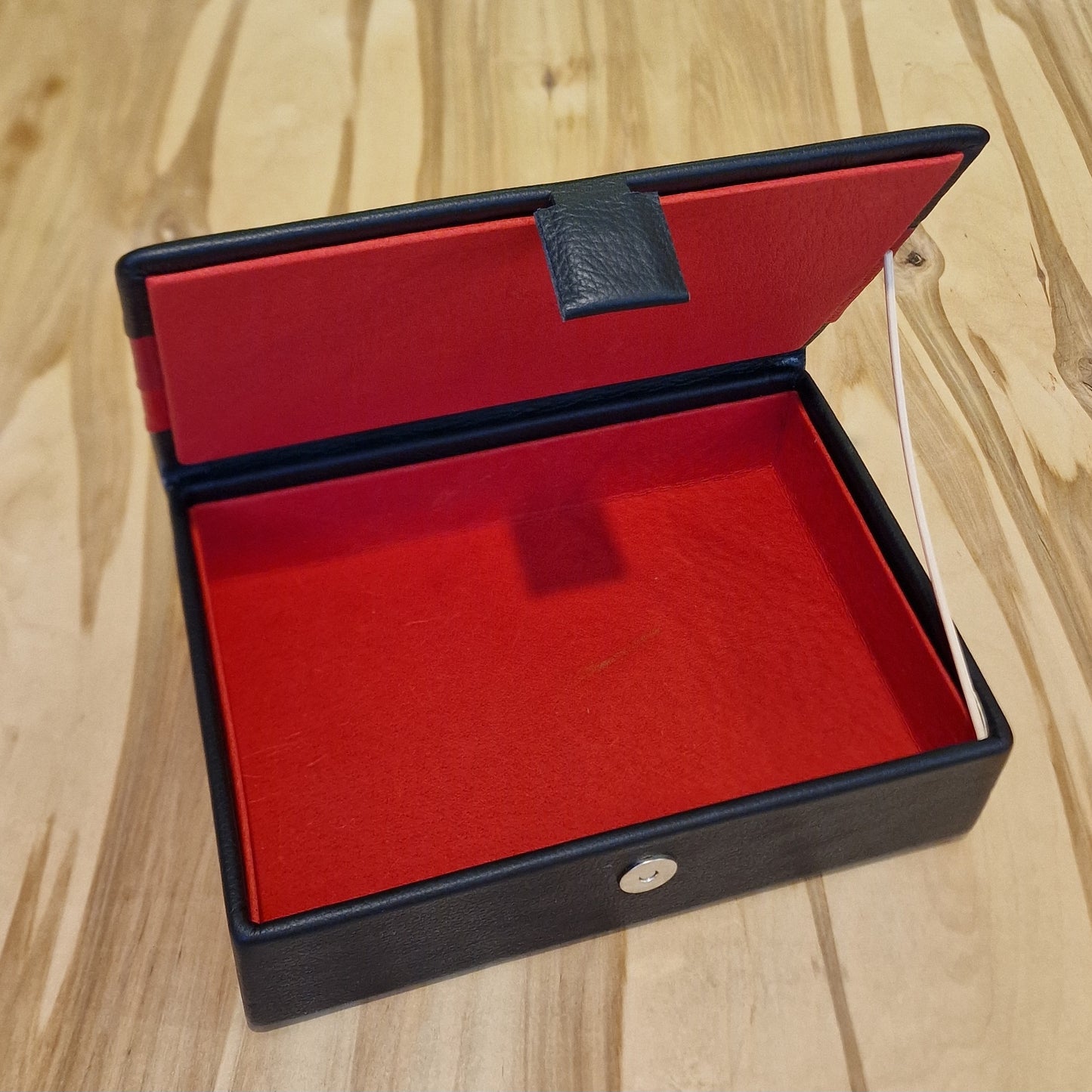 Black large decorative box L with reddish lid (RARA 116)
