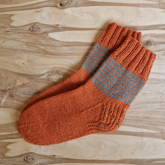  Orange men's warm socks size 42-44 (INPO 64)