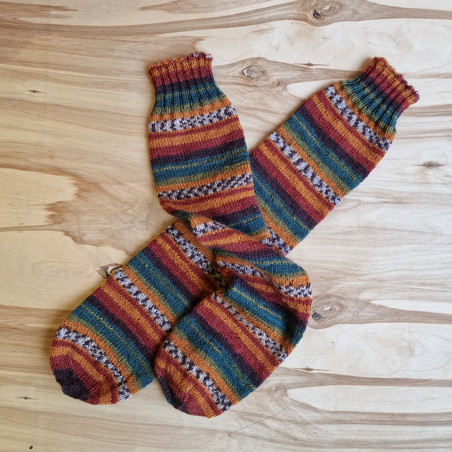 Lazy No-Heel Socks - All Sizes - Earth tones (RACE 52)