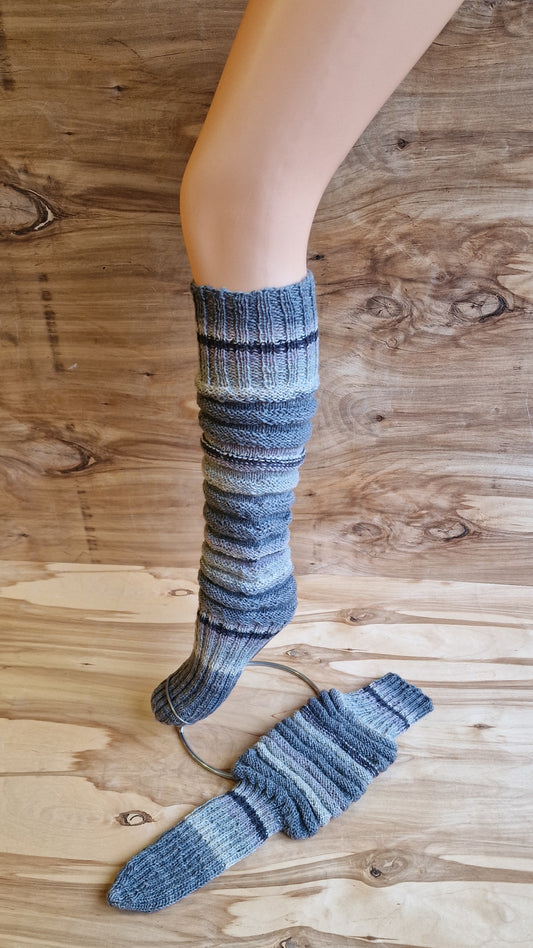 Lazy No-Heel Socks - All Sizes - Grey (RACE 55)