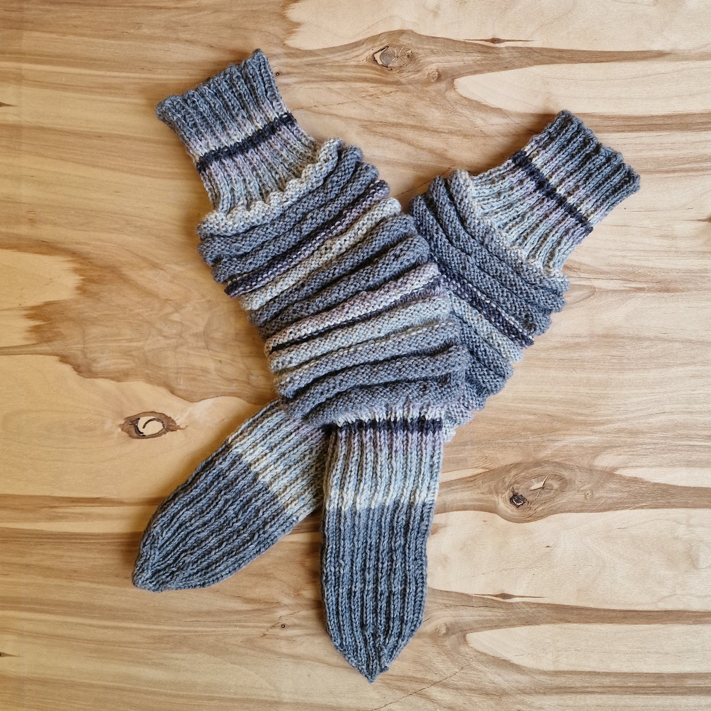 Lazy No-Heel Socks - All Sizes - Grey (RACE 55)