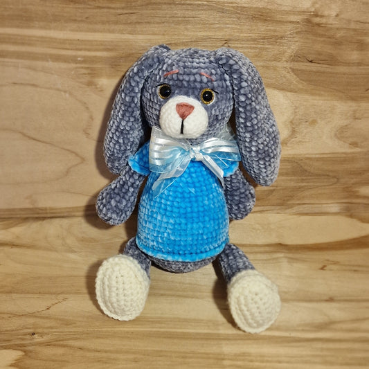 Toy - crocheted bunny - green (VIER/EVOS 16)