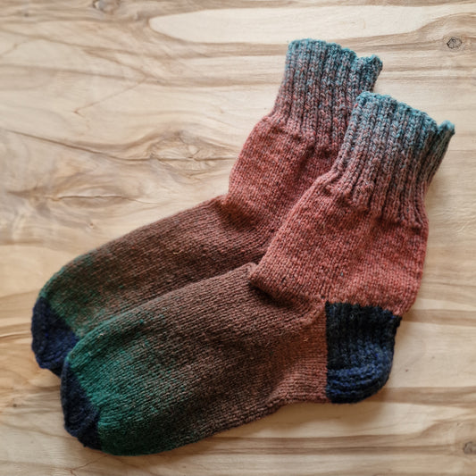 Gradient ocean blue wool socks size 35.-37. (IVZE 3)