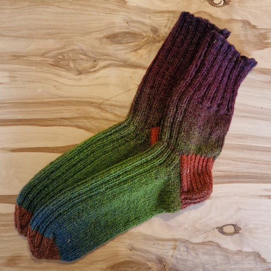 Gradient ocean blue wool socks size 35.-37. (IVZE 3)