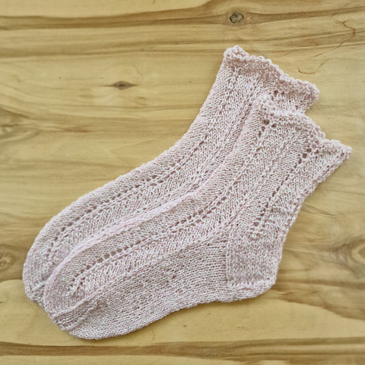 Gaiši rozā siltās zeķes 34.-36.izm. (ERSA 26)