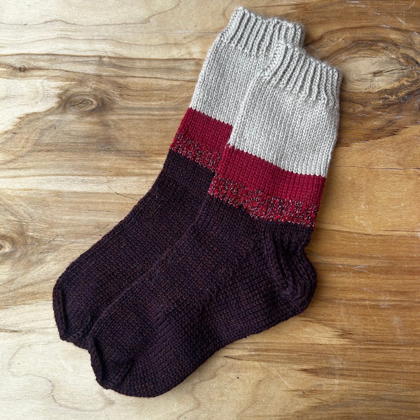 Svītrainas krāsainas vilnas zeķītes 33.-35.izm. (VEPA 180)