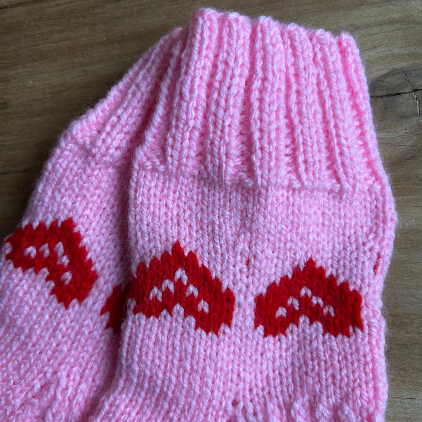 Rozā krāsas vilnas zeķes bērniem 30.-32.izm. (VEZI 56)