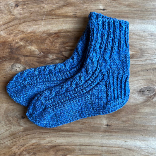 Zilas siltās zeķes 40,5.-42,5. izm. (LARE 37)