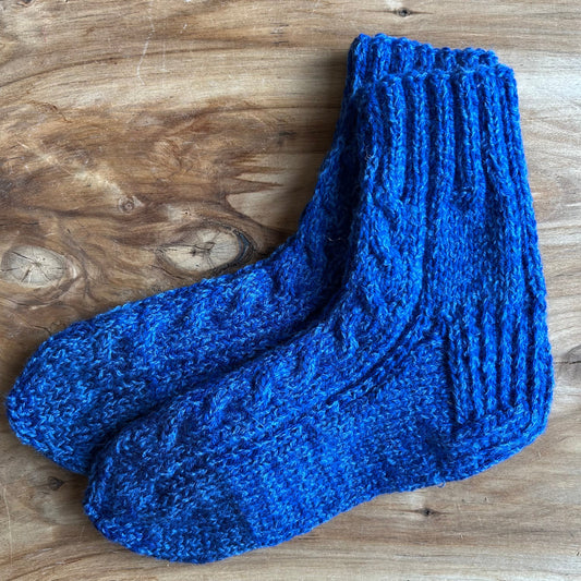 Zilas siltās zeķes 42.-44. izm. (LARE 46)