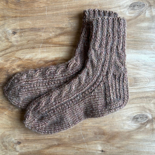 Brūnas siltās zeķes 42.-44.izm. (LARE 35)