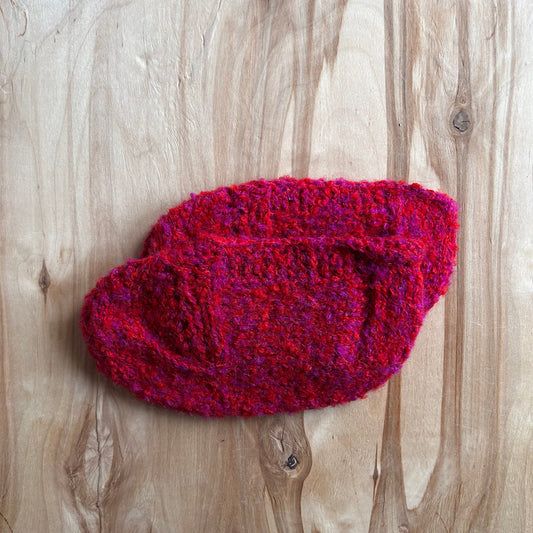 Adītas siltās čībiņas 33.-35.izm. koši rozā krāsā (VEPA 147)