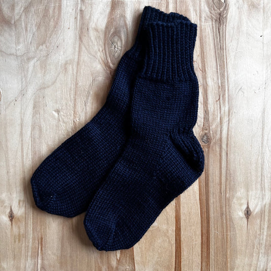 Tumši zilas vilnas zeķes 32.-34.izm. (VEPA 155)