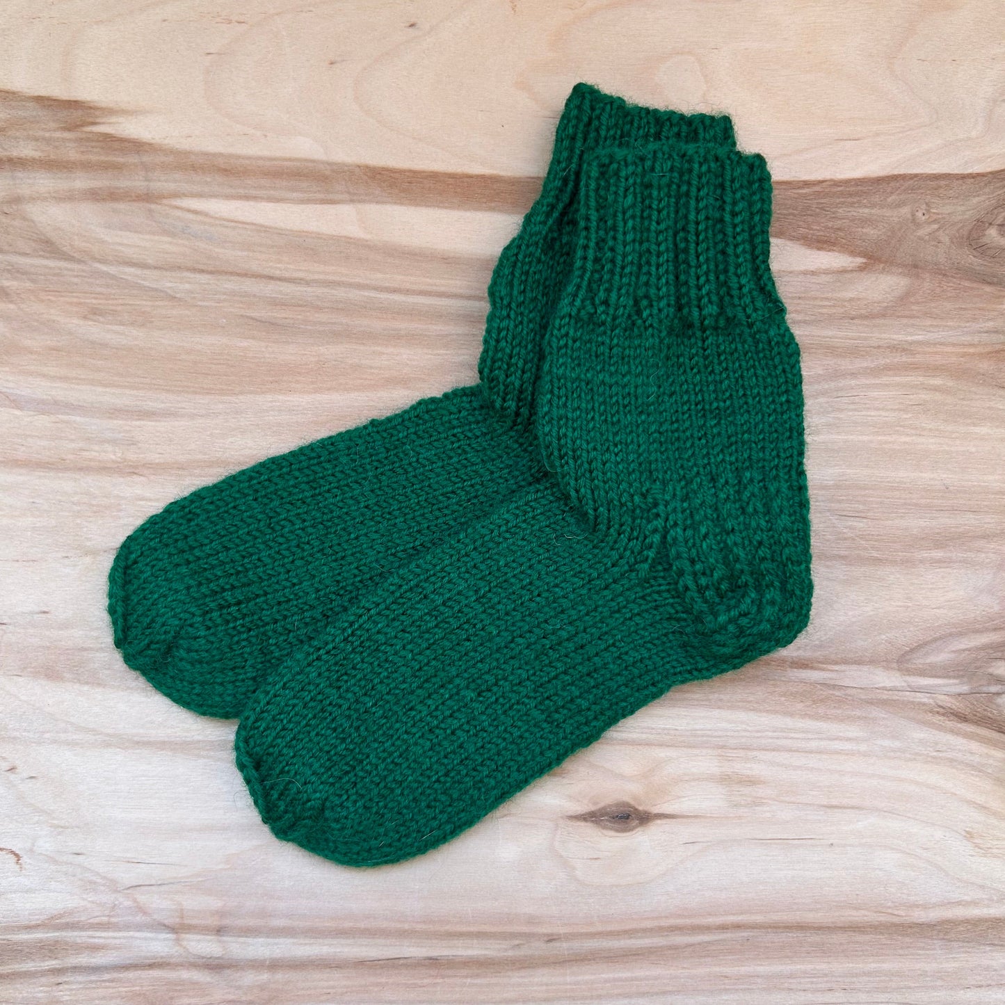 Tumši zaļas adītas siltās zeķītes 25.-27.izm. (SITĒ 49)