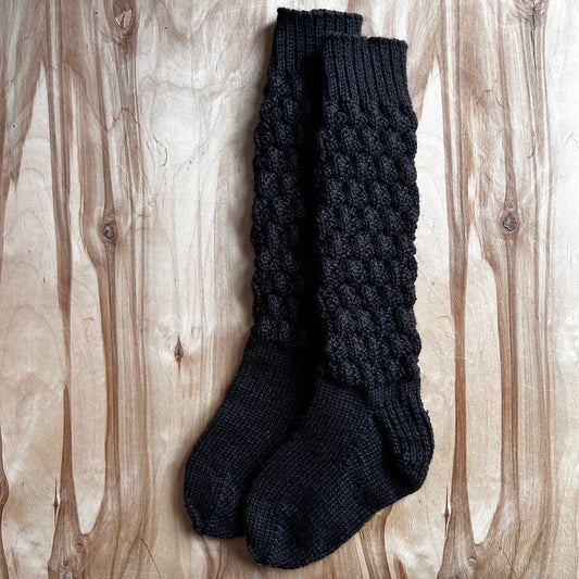 Brūnas adītas vilnas zeķītes 27.-29.izm. (VEPA 159)