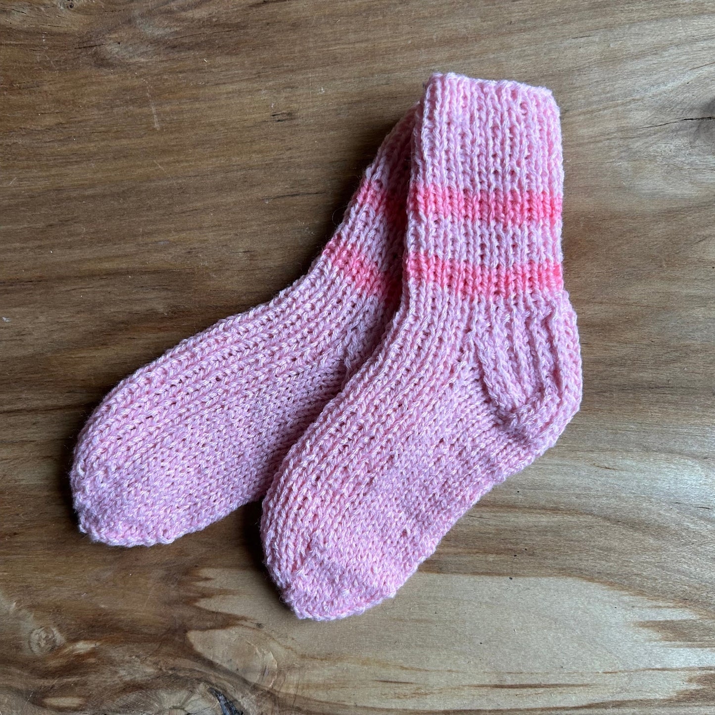 Gaiši rozā vilnas zeķes bērniem 23.-25.izm. (VEZI 48)