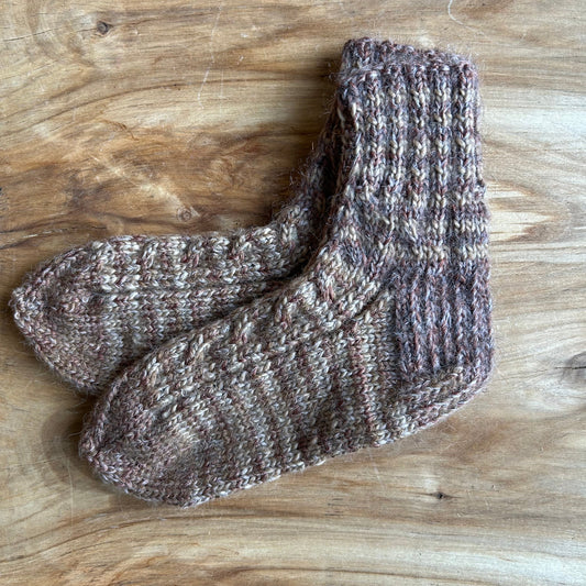 Brūnas siltās zeķes 42.-44. izm. (LARE 43)