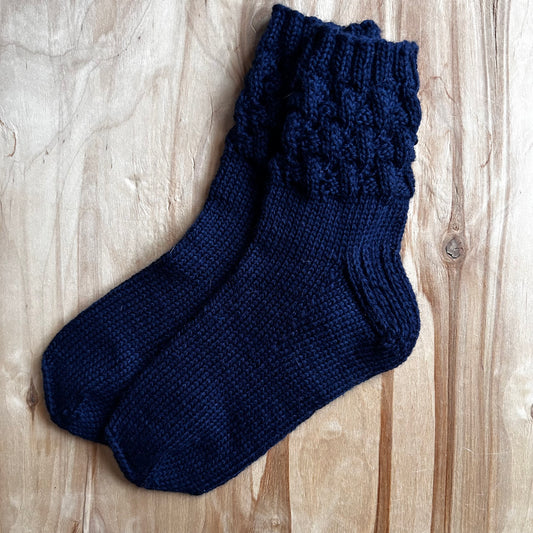 Tumši zilas vilnas zeķes 35.-37.izm. (VEPA 154)