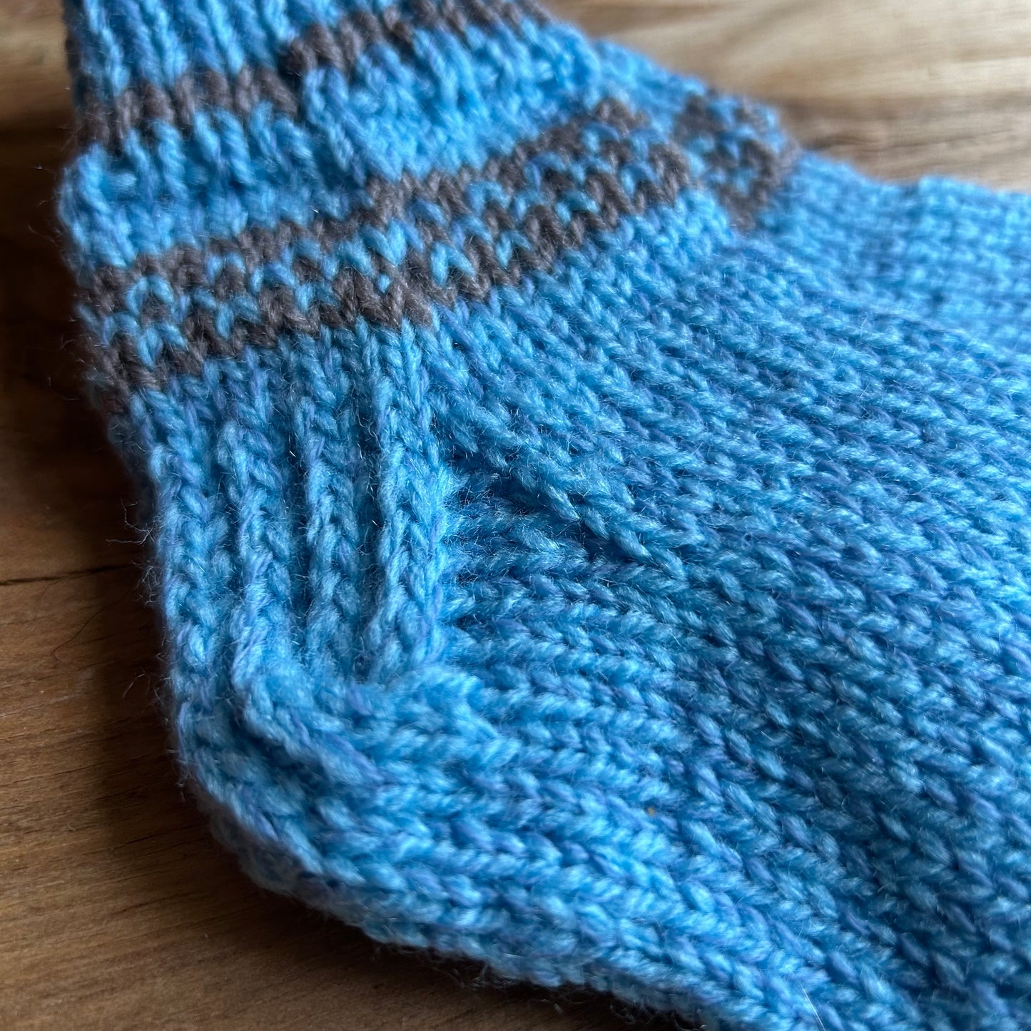 Zilas vilnas zeķes bērniem 21.-23.izm. (VEZI 52)