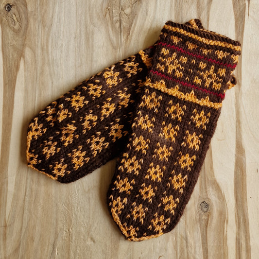 Brūni dūraiņi ar oranžiem rakstiem (VALU 20) - www.tiptip.lv 