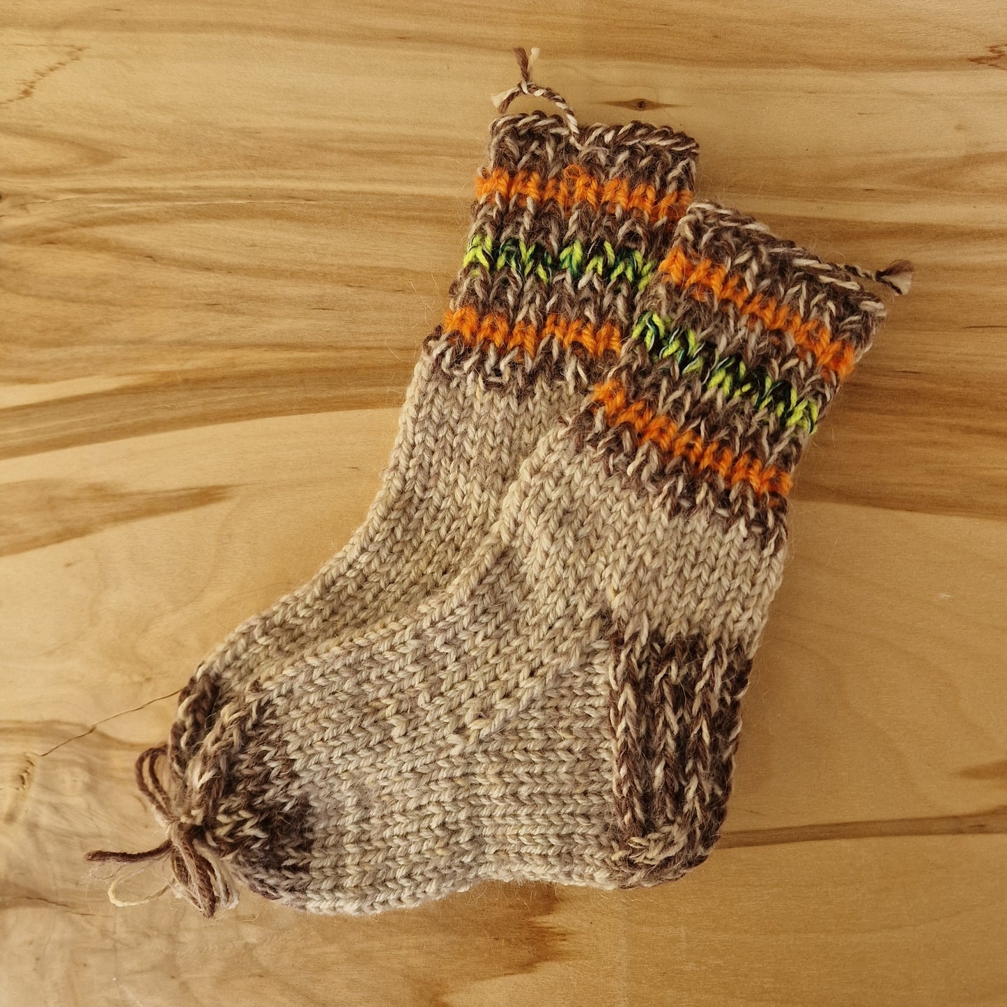 Brūnu toņu bērnu vilnas zeķes 22.-24.izm. (ALMA 169) - www.tiptip.lv 