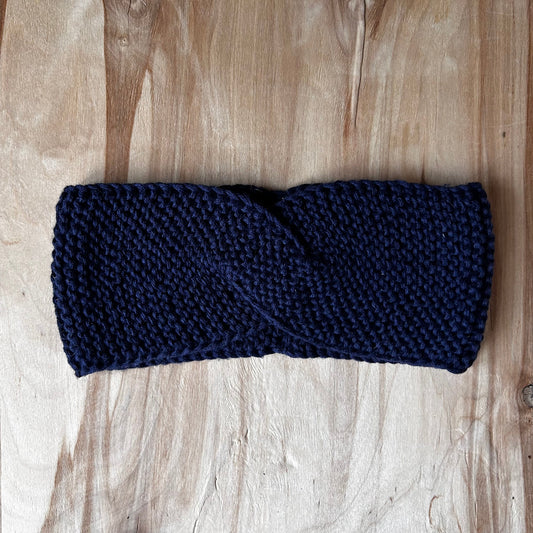 Tumši zila adīta galvas lenta (VEPA 143)