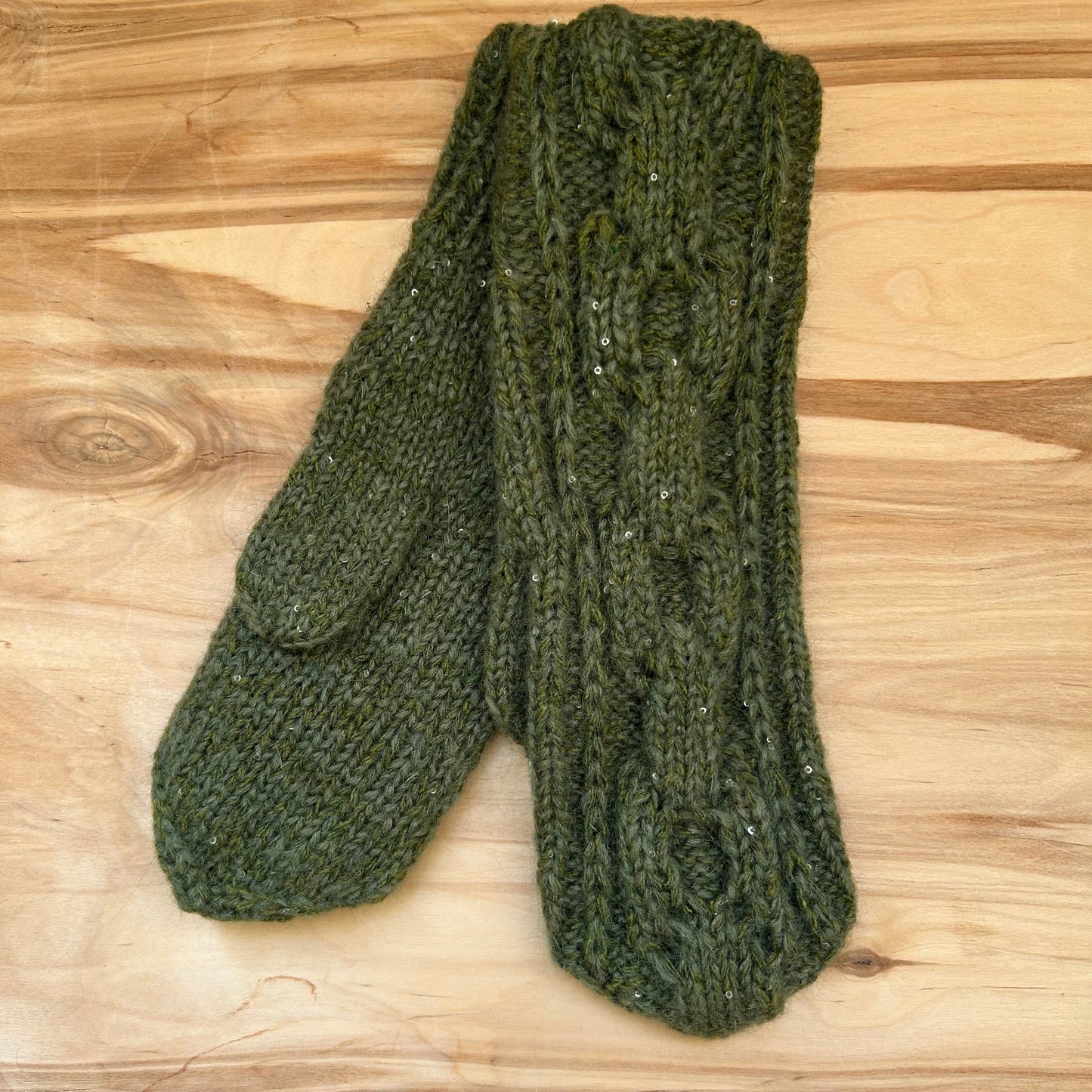 Tumši zaļi adīti dūraiņi (DZTO 98)