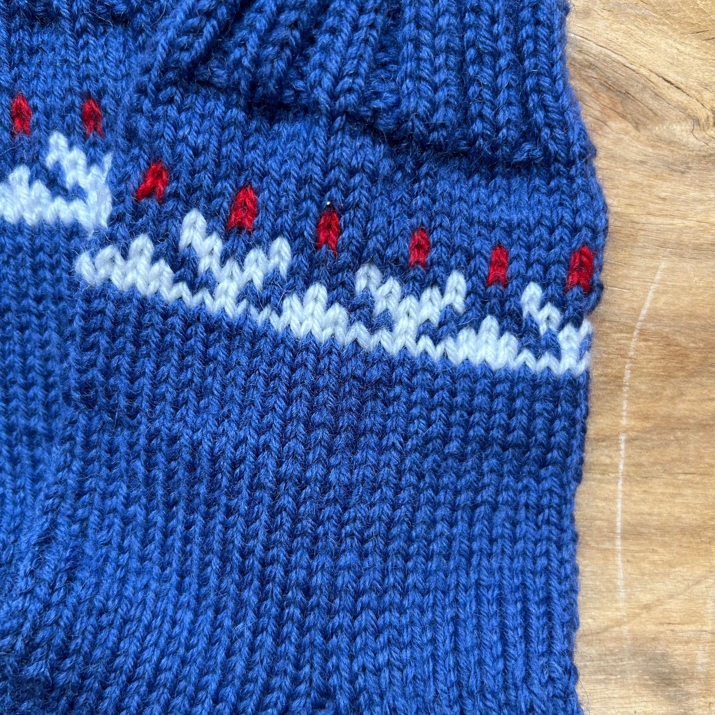 Rokām adītas siltās zeķes zilā krāsā 36.-38.izm. (INKU 36)