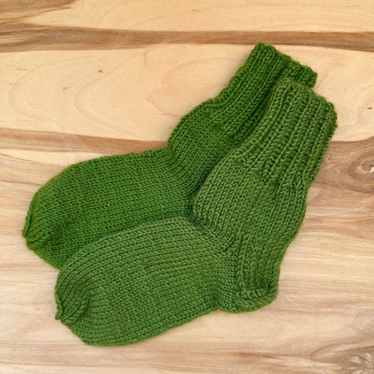 Koši zaļas adītas siltās zeķītes 22.-24.izm. (SITĒ 58)