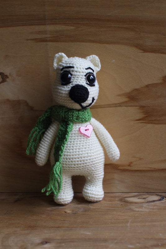 Tamborēta rotaļlieta bērniem/pieaugušajiem Laimes lācis (INBA 12)