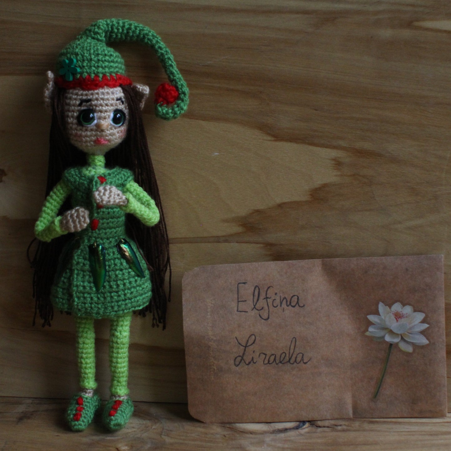 Tamborēta rotaļlieta bērniem/pieaugušajiem Elfiņš  (INBA 13)