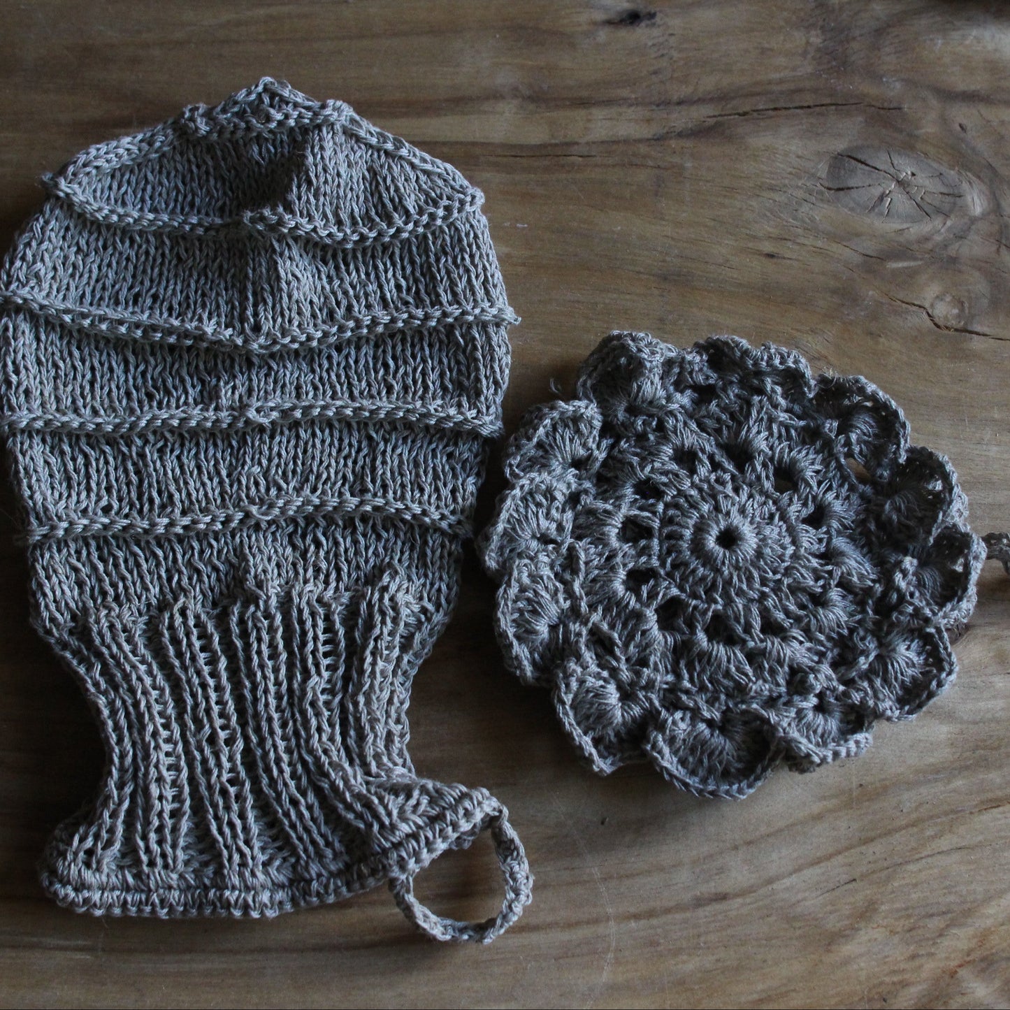 Tamborēts lina  pirts lietu komplekts  (INBA 35)