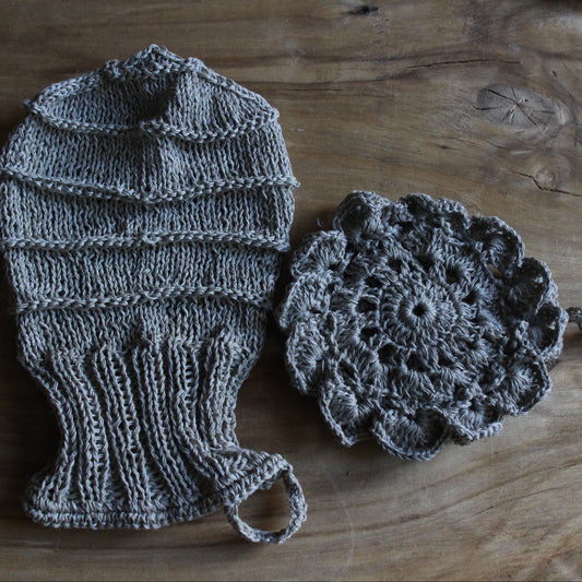 Tamborēts lina  pirts lietu komplekts  (INBA 35)