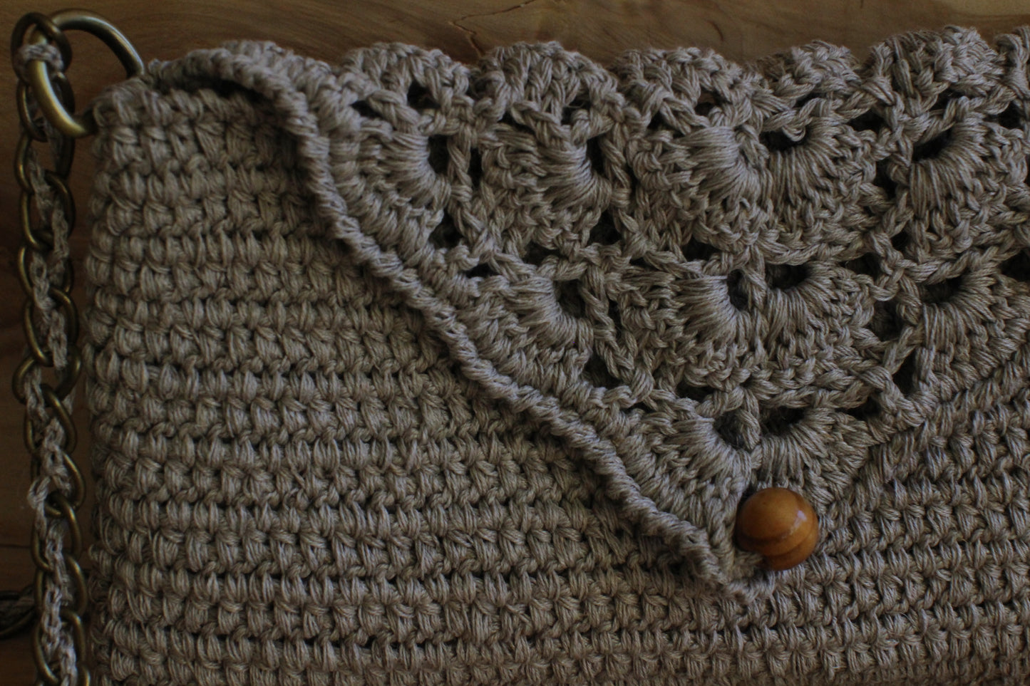 Tamborēta lina somiņa (INBA 11)