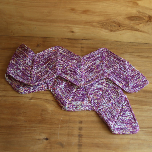 Lillā šalle zigzaga adījumā (TIPTIP3)