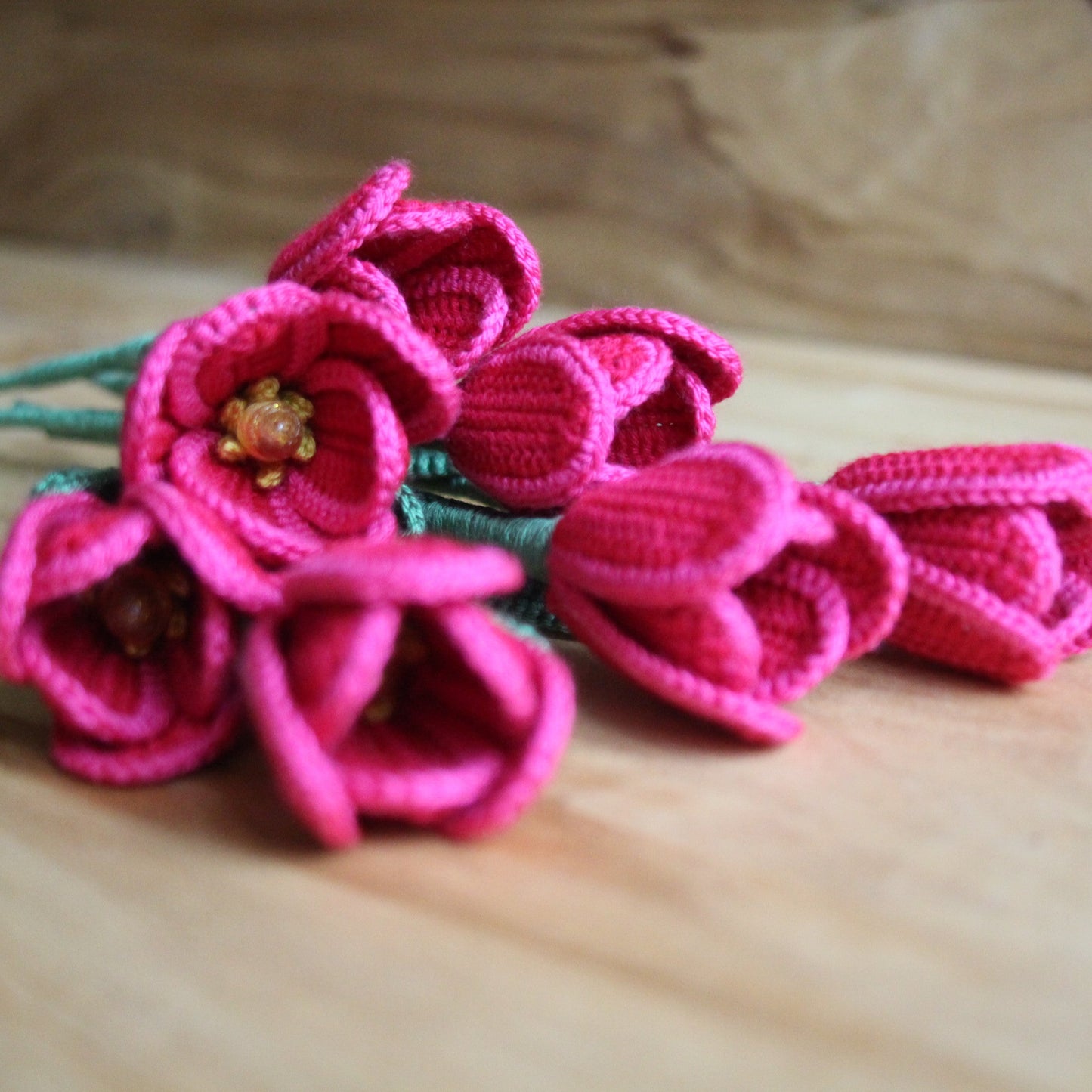 Tamborēta rozā tulpe  (INBA 20)