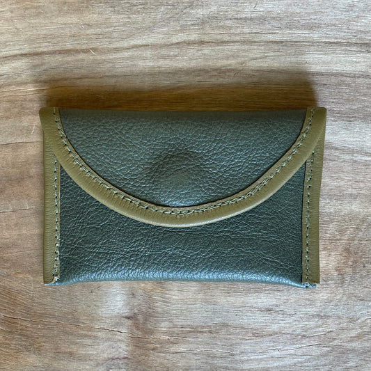 Small leather wallet in dark green (RARA 125)