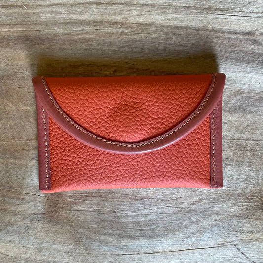 Small leather wallet in orange (RARA 126)